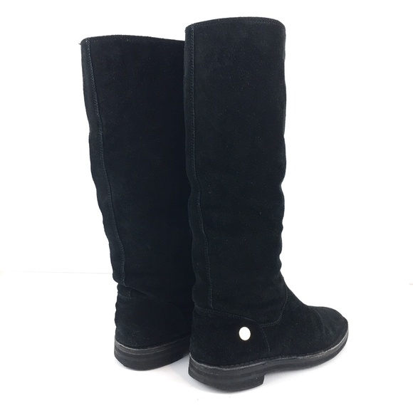 Jimmy Choo Suede Knee High Flat Boots Sz 35.5 - Picture 8 of 15